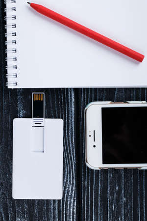 Corporate Stationery, Branding Mock-up, deep shadows, with clipping path, isolated, changeable background.の写真素材