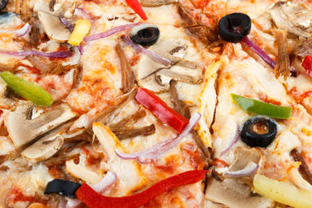 pizza texture close up top viewの写真素材