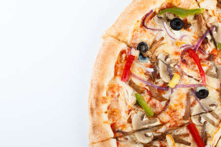 pizza texture close up top viewの写真素材