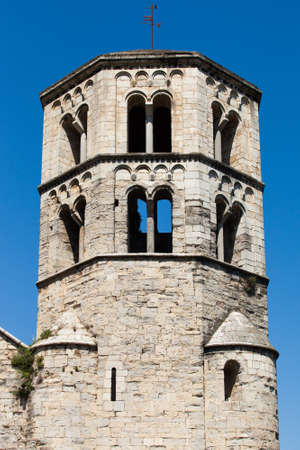 Sant Pere Galligants, catalan romanic church of Girona の写真素材