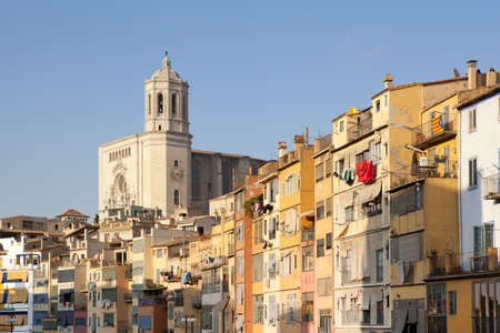 Close up of this architectural masterpiece in Girona.の写真素材