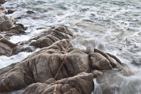 View of a piece of Costa Brava beach, Girona, Spain の写真素材
