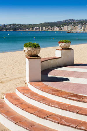Picturesque view of this balcony in Palamos, a traditional fishers village of Costa Brava.