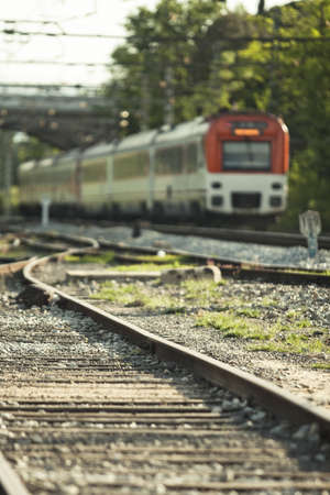 View of a leaving train.の写真素材