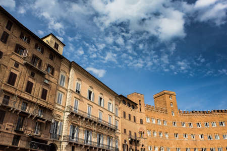 View of the Sienna facades. Tuscany, Italy.の写真素材
