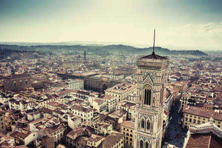 Florence aerial view from Duomo. Italy.の写真素材