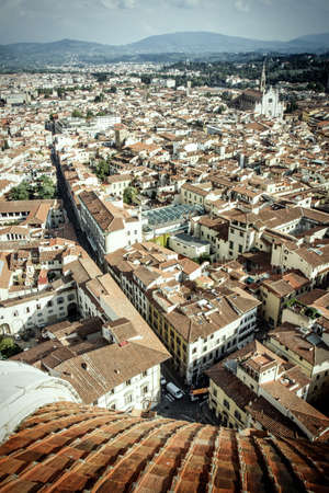 Florence aerial view from Duomo. Italy.の写真素材