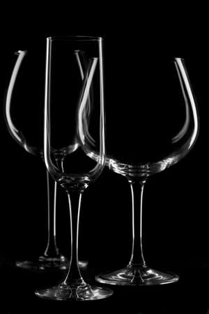 Three stylish different types of cups.の写真素材