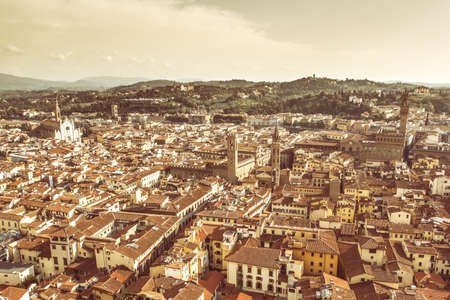 Florence aerial view from Duomo. Italy.の写真素材