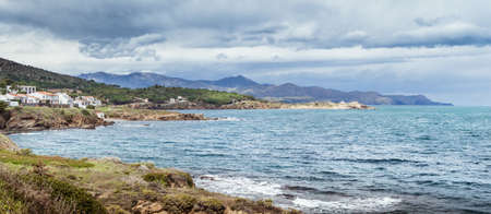 Panoramic version of Cap de Creus. Costa Brava.の写真素材
