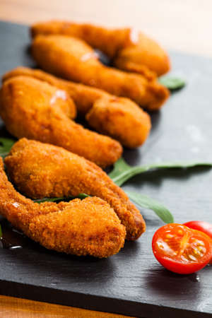 Fried chicken appetizer, ready to eat.の写真素材