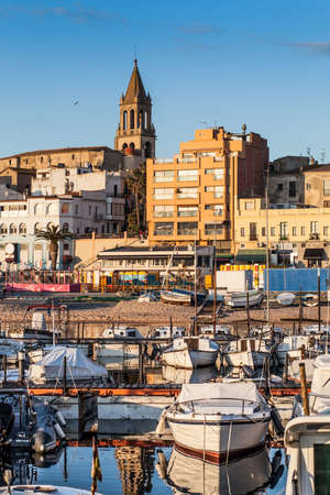 Great view of Palamos village, Costa Brava.の写真素材