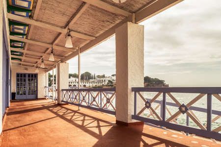 Picturesque balcony in Sagaro beach, Costa Brava.の写真素材