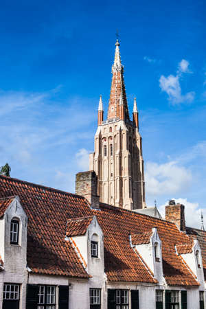 Picturesque architecture of Bruges in a sunny day.のeditorial素材