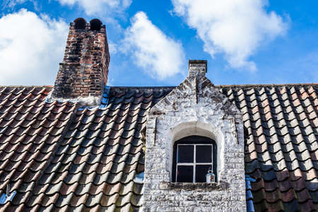 Typical belgian architecture of a house.の写真素材