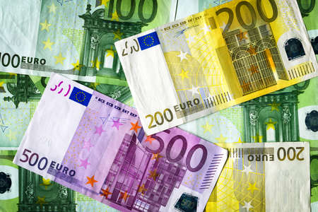 Real Euro banknotes texture background in high resolution.