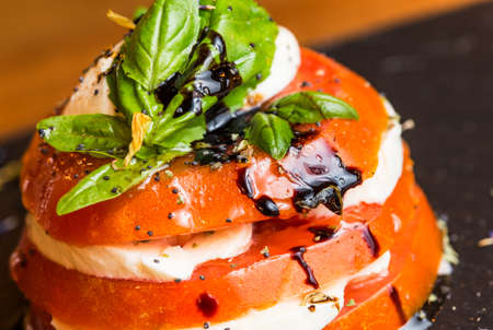 Tomato and mozzarella, healthy salad.の写真素材