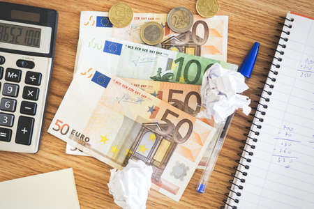 Detail of homemade financial balance.の写真素材