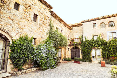 Picturesque village of Peratallada in the heart of Costa Brava.の写真素材