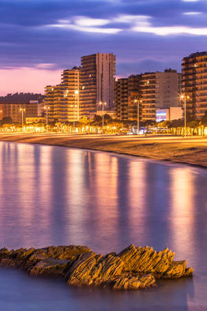 Playa de aro beach landscape, Costa Brava. Spain.の写真素材