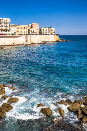 landscape of Siracusa village, sicily. Italy.のeditorial素材