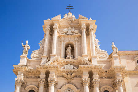 Siracusa cathedral on sunny day.の写真素材