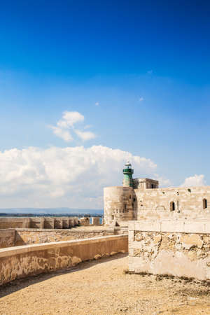 Siracusa castle in ortigia island. Sicily, Italy.のeditorial素材