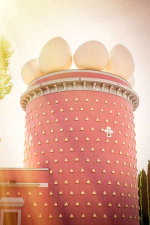 Facade of Salvador Dali art museum, Figueres. Spain.のeditorial素材