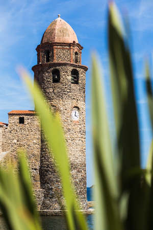 Small and picturesque village of Colliure, near Perpignan at south of France.の写真素材