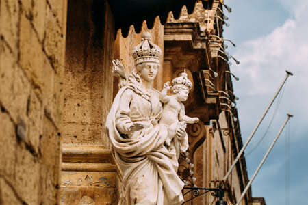 View of Medieval streets of Mdina in Malta's island.