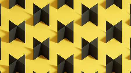 3d Geometric Pattern Banner Light and Shadow. Abstraction background. Volumetric bright texture. 3d renderingの写真素材