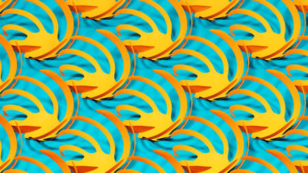 3d Geometric Pattern Banner Light and Shadow. Abstraction background. Volumetric bright texture. 3d renderingの写真素材