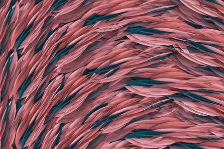 3D geometric background. Vivid abstraction with distributed shapes. Modeling texture from geometryの写真素材