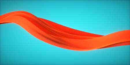 Colorful, bright color background. 3D rendering - waves.の写真素材