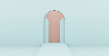 3d rendering background with abstract podium and wall scene background.の写真素材