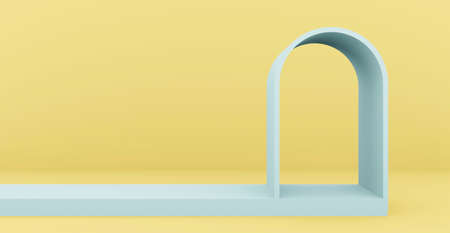 3d rendering background with abstract podium and wall scene background.の写真素材