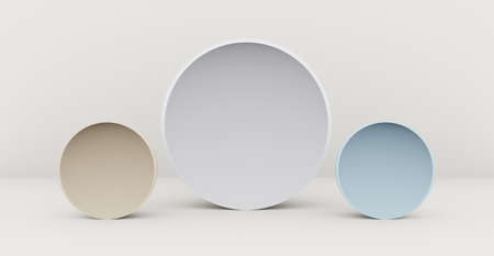 3d rendering background with abstract podium and wall scene background.の写真素材