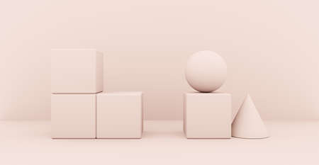 3d rendering of an abstract background with shapes. Composition for product presentation, brand,...