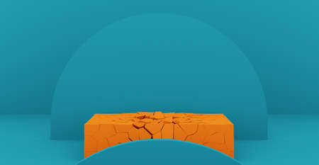 3d rendering background with abstract podium and wall scene background.の写真素材