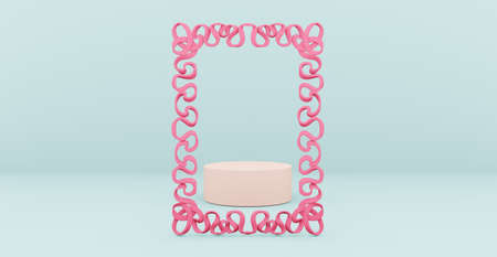 3d rendering background with abstract podium and wall scene background.の写真素材