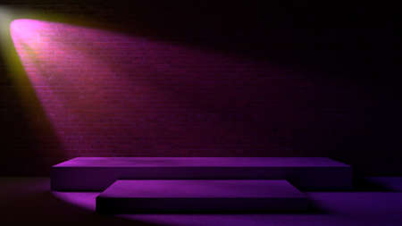 3d background from spotlight light beam.