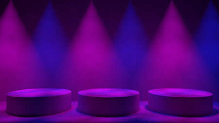3d background from spotlight light beam.の写真素材