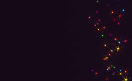 3d Festive shining stars background.