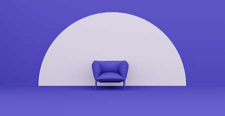 3d Abstract interior. Interior template.