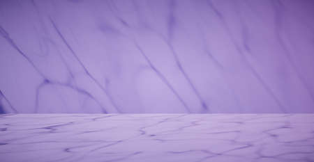 Blank colorful wall background and hard falling shadow. 3D rendering.の写真素材