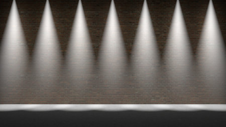 3d background from spotlight light beam.の写真素材