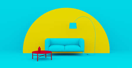3d Abstract interior. Interior template.の写真素材
