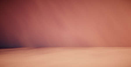 Blank colorful wall background and hard falling shadow. 3D rendering.の写真素材