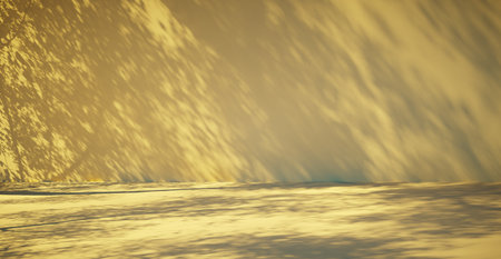 Blank colorful wall background and hard falling shadow. 3D rendering.
