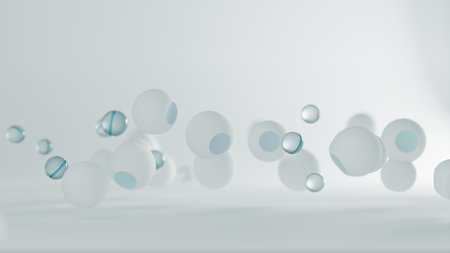 Background 3d abstraction from a group of layers of glass and plastic.